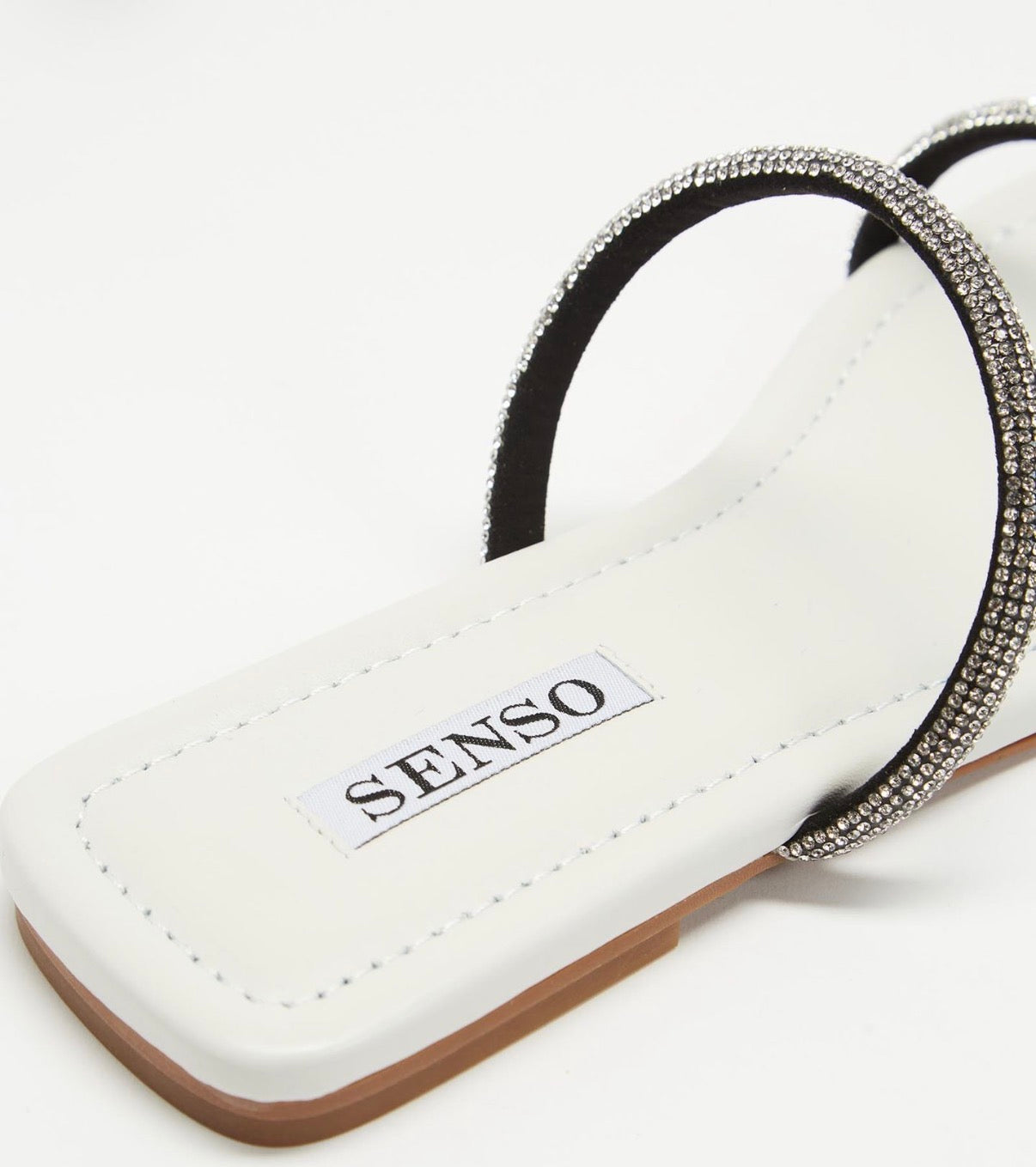 Senso Holly Flat Diamanté Slides