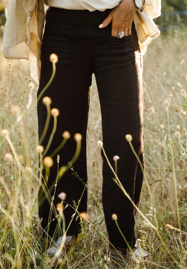 Elizabeth Scott chocolate linen pants