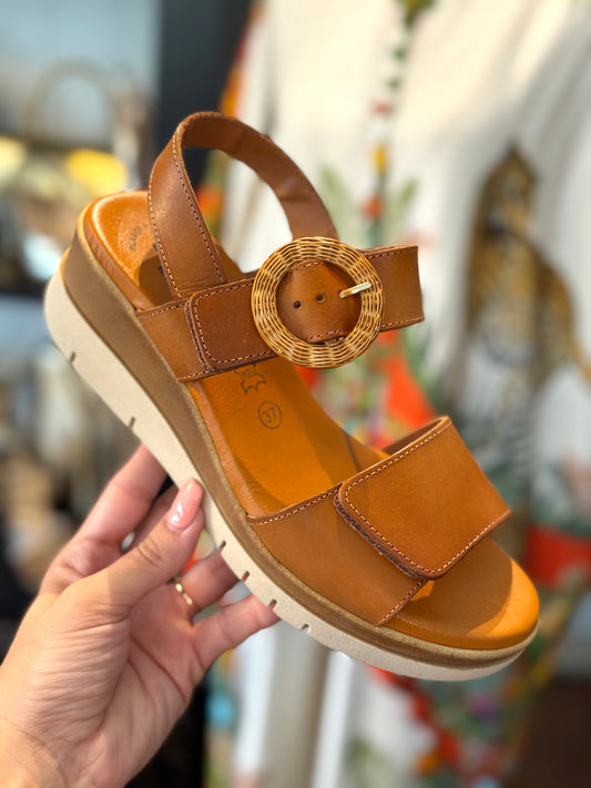 Luxdive Cuoio Tan Velcro Sandals