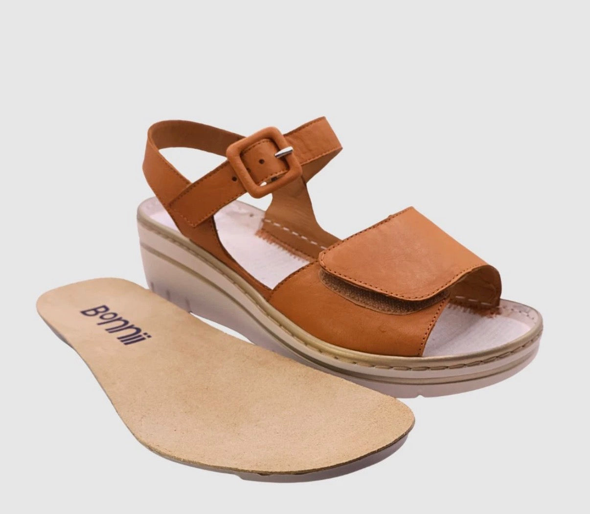 Bonnii Gem Coconut Leather Velcro Sandals