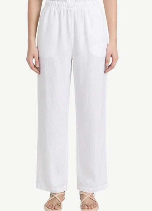 Corfu white linen pants