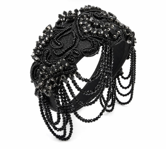 SUNNY HAZEL X HUNTED
Heather Statement Headband, Black Crystal