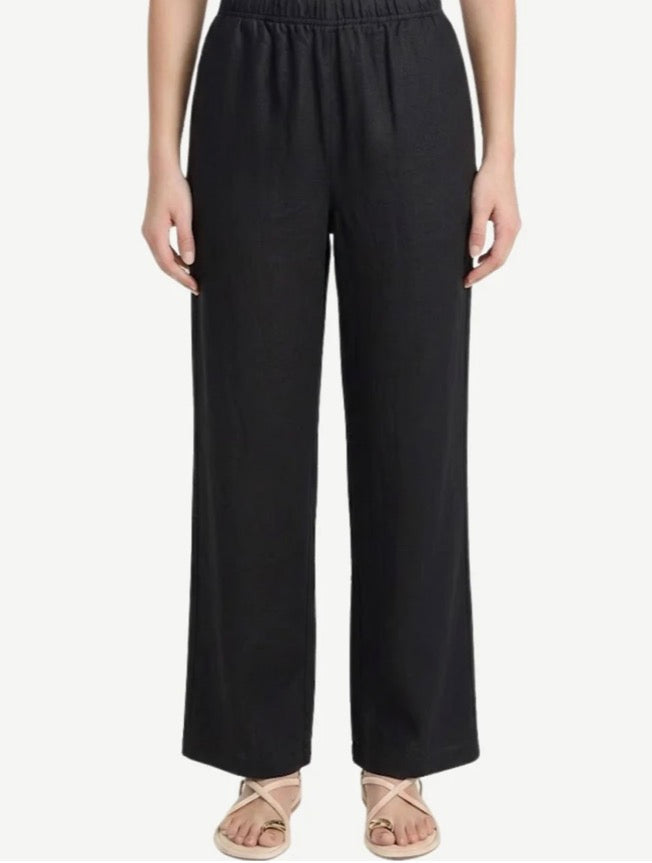 Corfu black linen pants