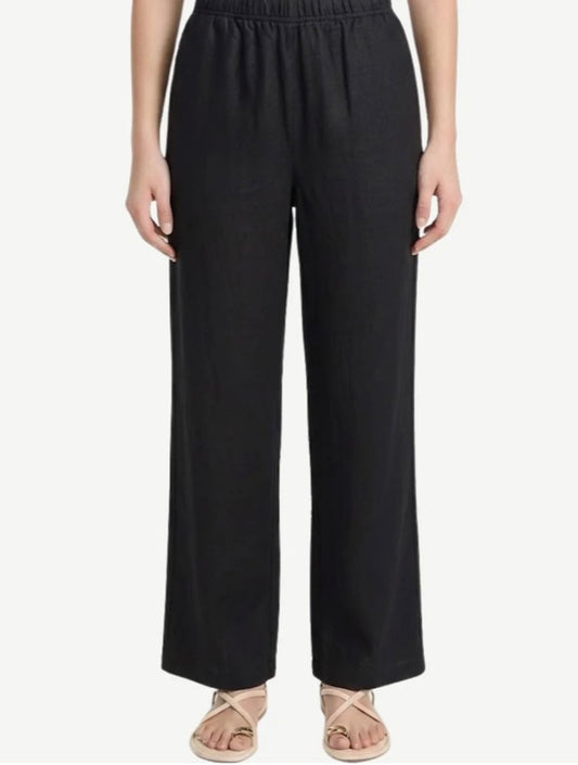 Corfu Black Linen Pants
