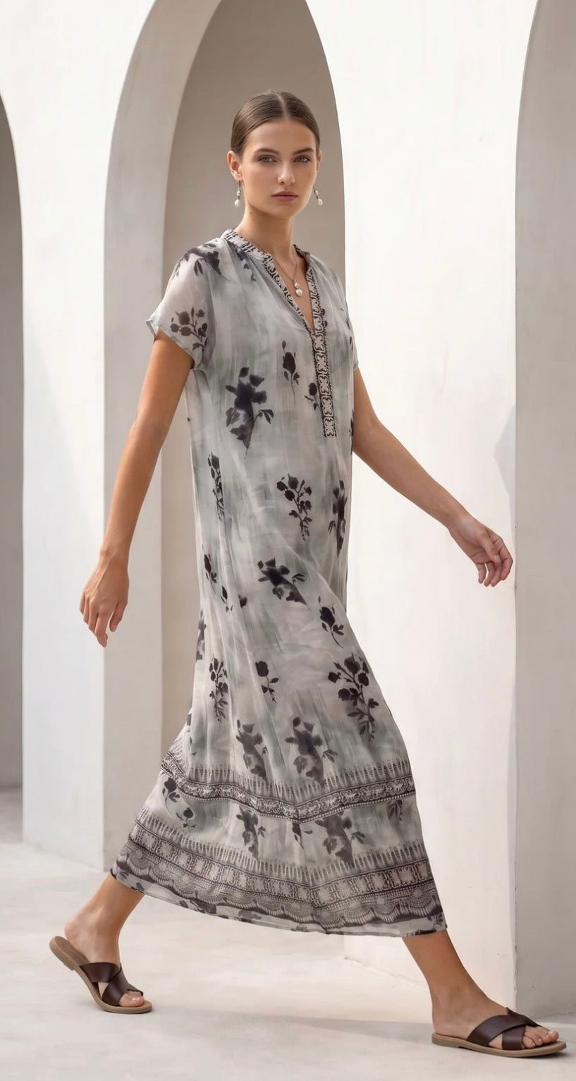 GDS Celia Short Sleeve Dress Grey