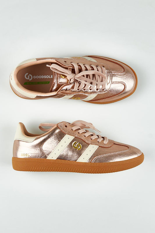 Goodsole Parallel Rose Gold Metallic Sneakers