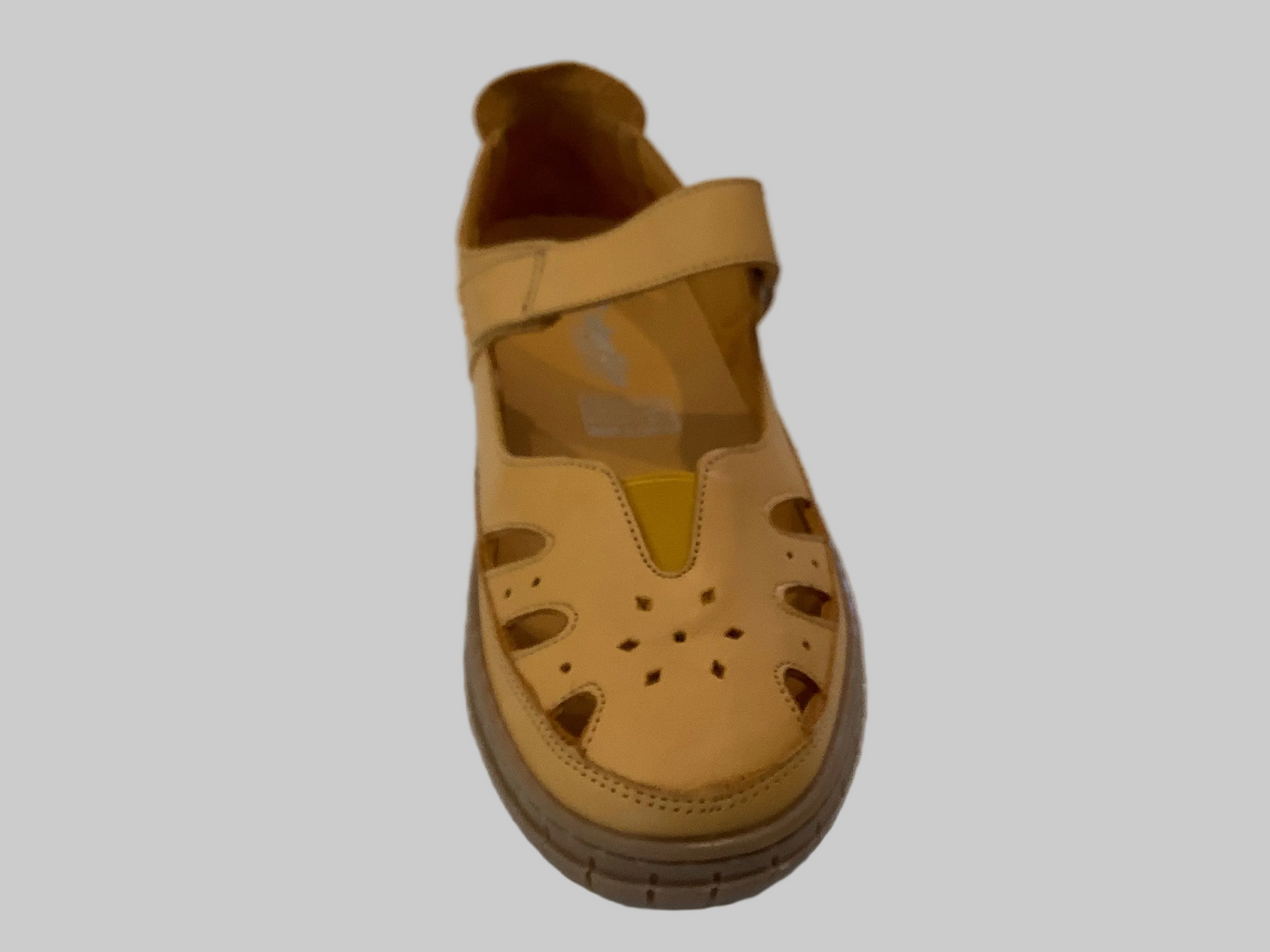 Cabello Rise Mary Jane Leather Flats - Mustard
