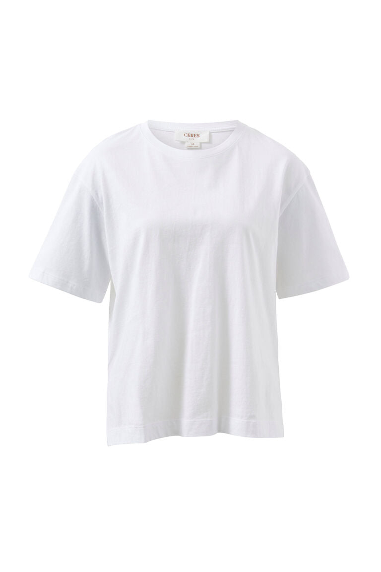 Ceres Life Stevie Slouchy Tee White