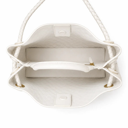 L'ORA D'ORO
LACEY Long Weave Bag, White