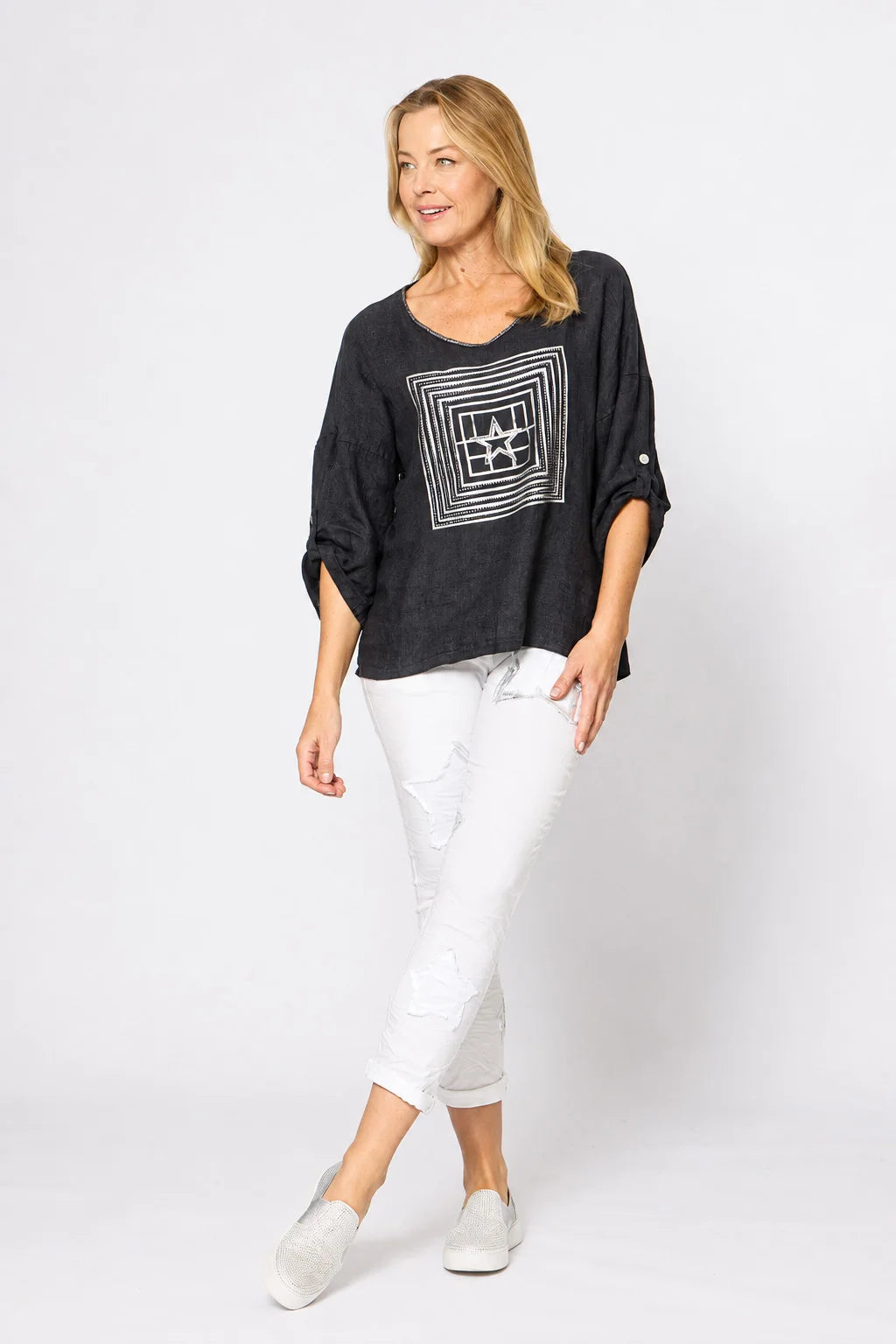 La Strada / Hot Ice Cotton Bling Top