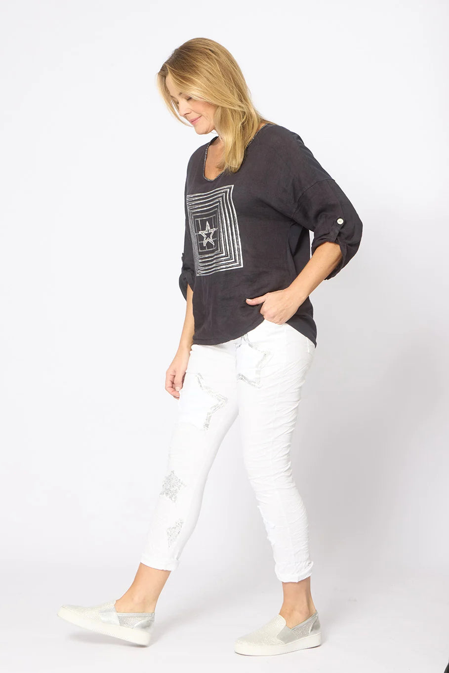 La Strada / Hot Ice Cotton Bling Top