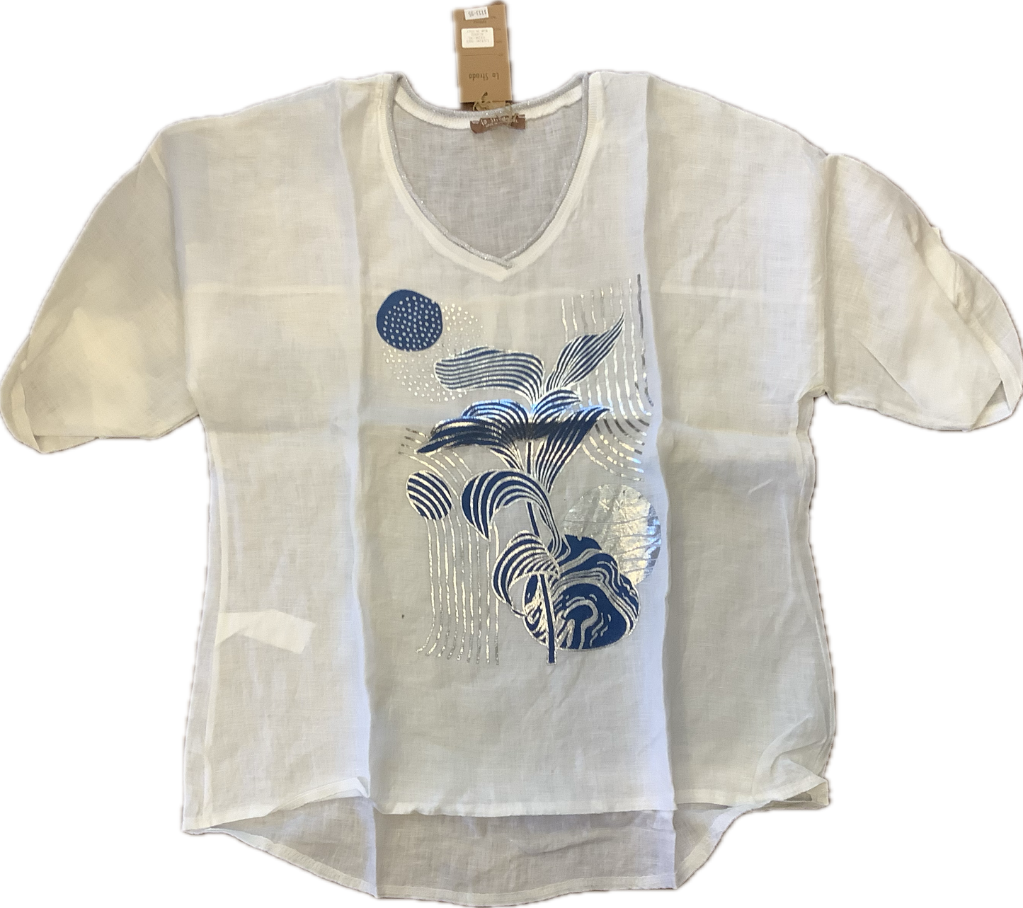 La Strada / Hot Ice Cotton Foil Motif Top