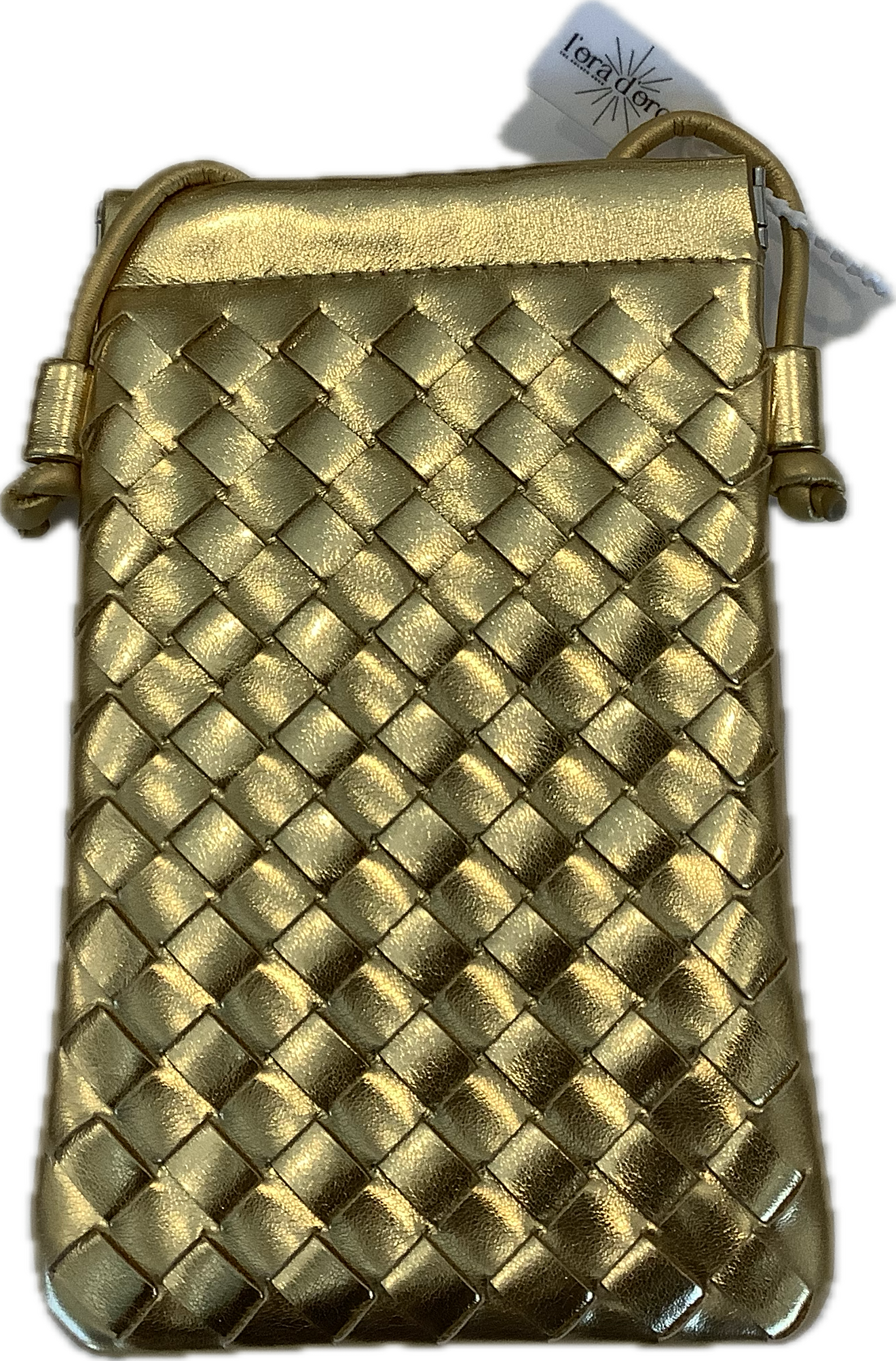 L'ORA D'ORO
CALL ME Leather Weaved Crossbody Bag,