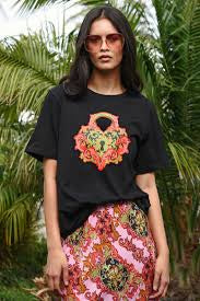 COOP by Trelise Cooper Bloom Service Tee in White & Navy & Black