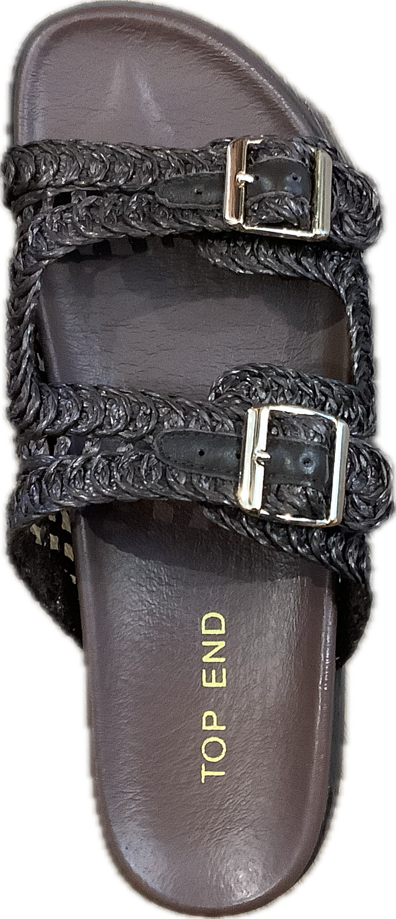 Top End Woven Slide Sandals Chocolate