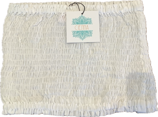 White Bandeau Top