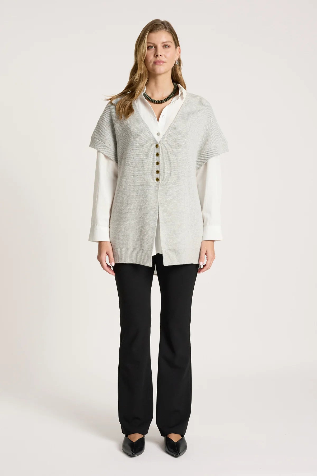 Eb+Ive Berbe Vest Cardigan Marle