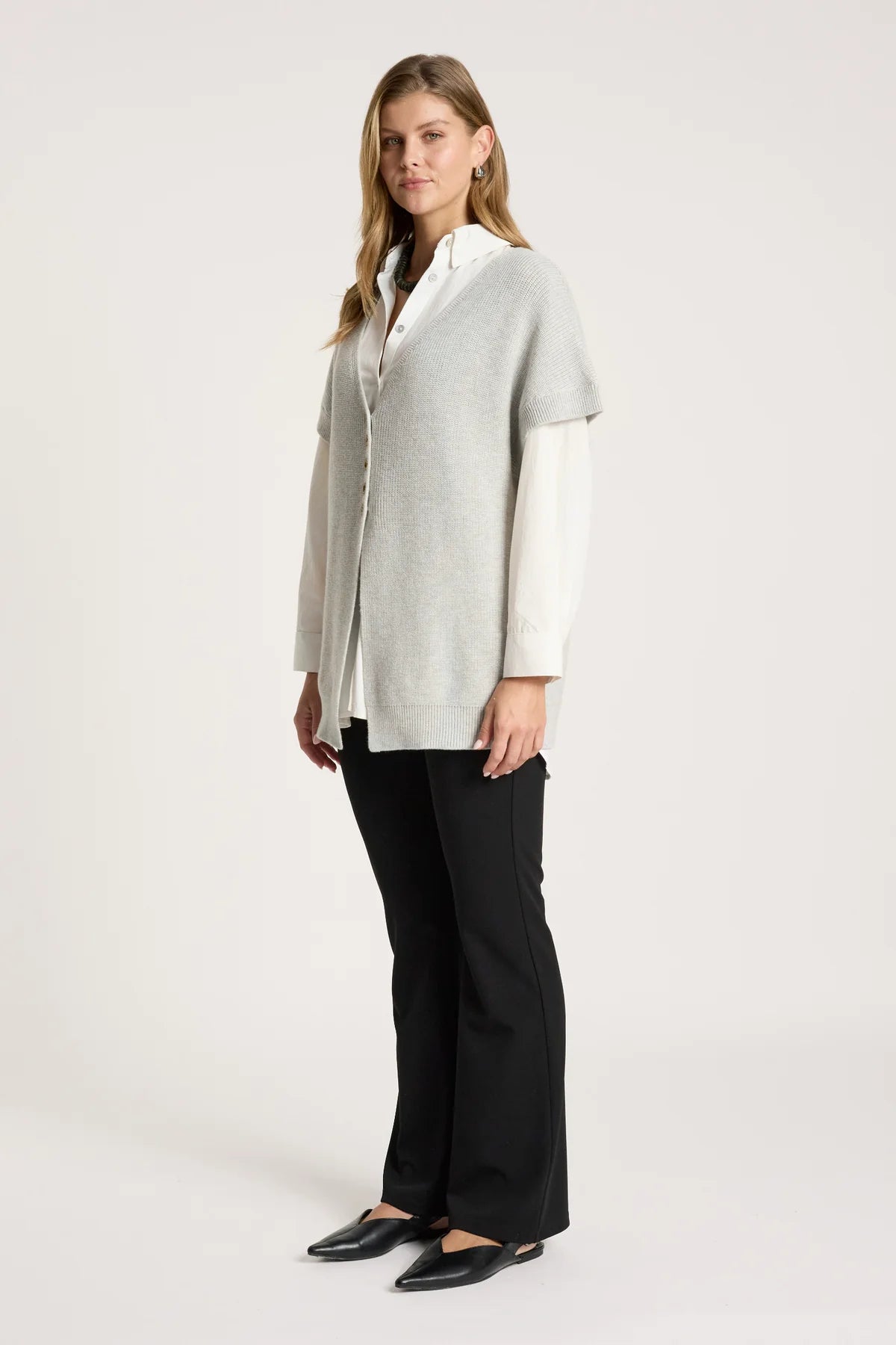 Eb+Ive Berbe Vest Cardigan Marle
