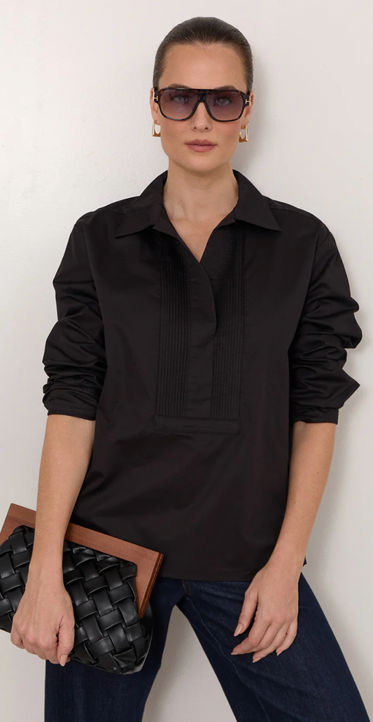 Adorne- THE YURI POPLIN SHIRT -Black ( will be available Friday 22nd May)