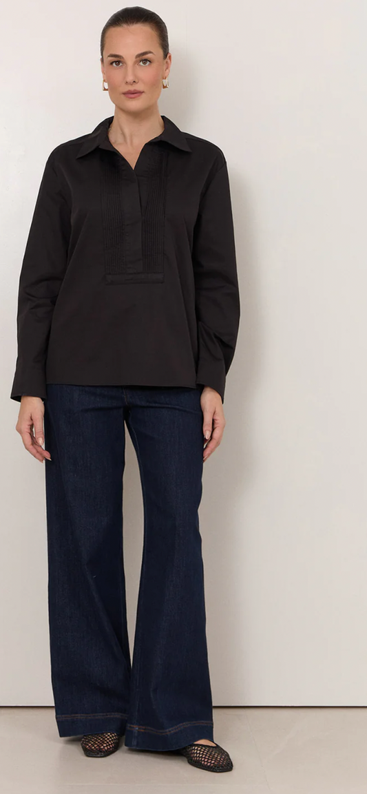 Adorne- THE YURI POPLIN SHIRT -Black ( will be available Friday 22nd May)