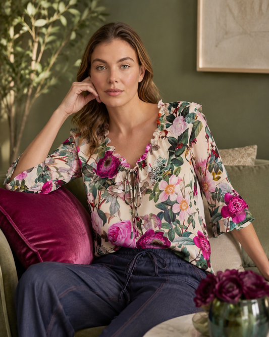 Liberty Rose Pink Floral Blouse