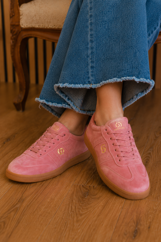 Goodsole 2001 Parallel Sneakers in Candle Red Suede