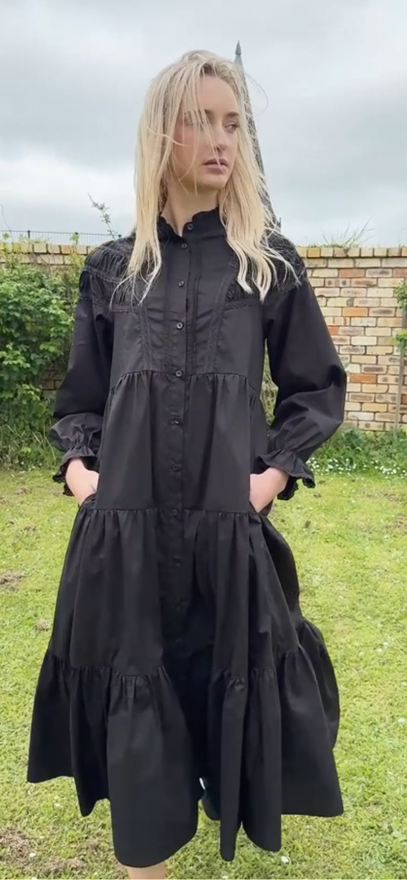 Trelise Cooper Just a Trace of Lace Dress Black or Maroon