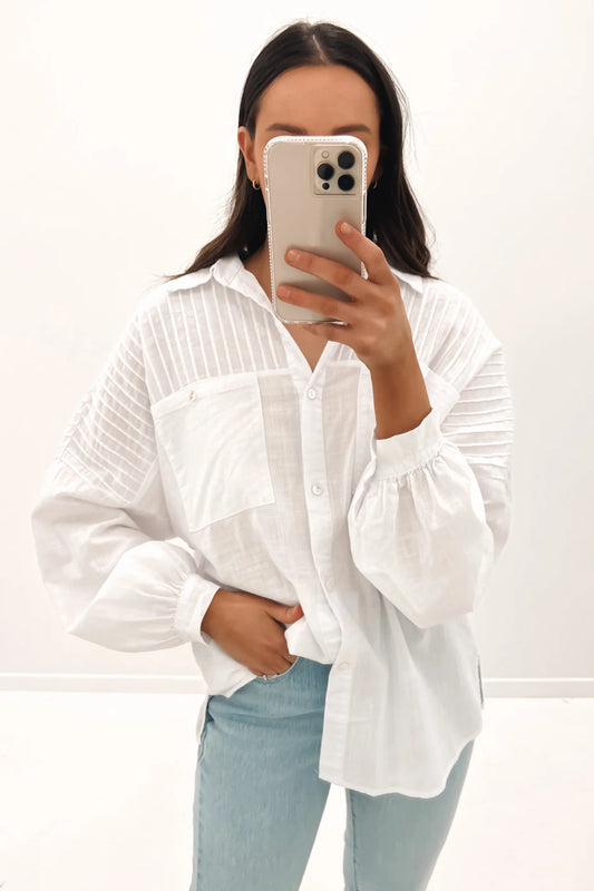 Worthier Belle White Cotton Top