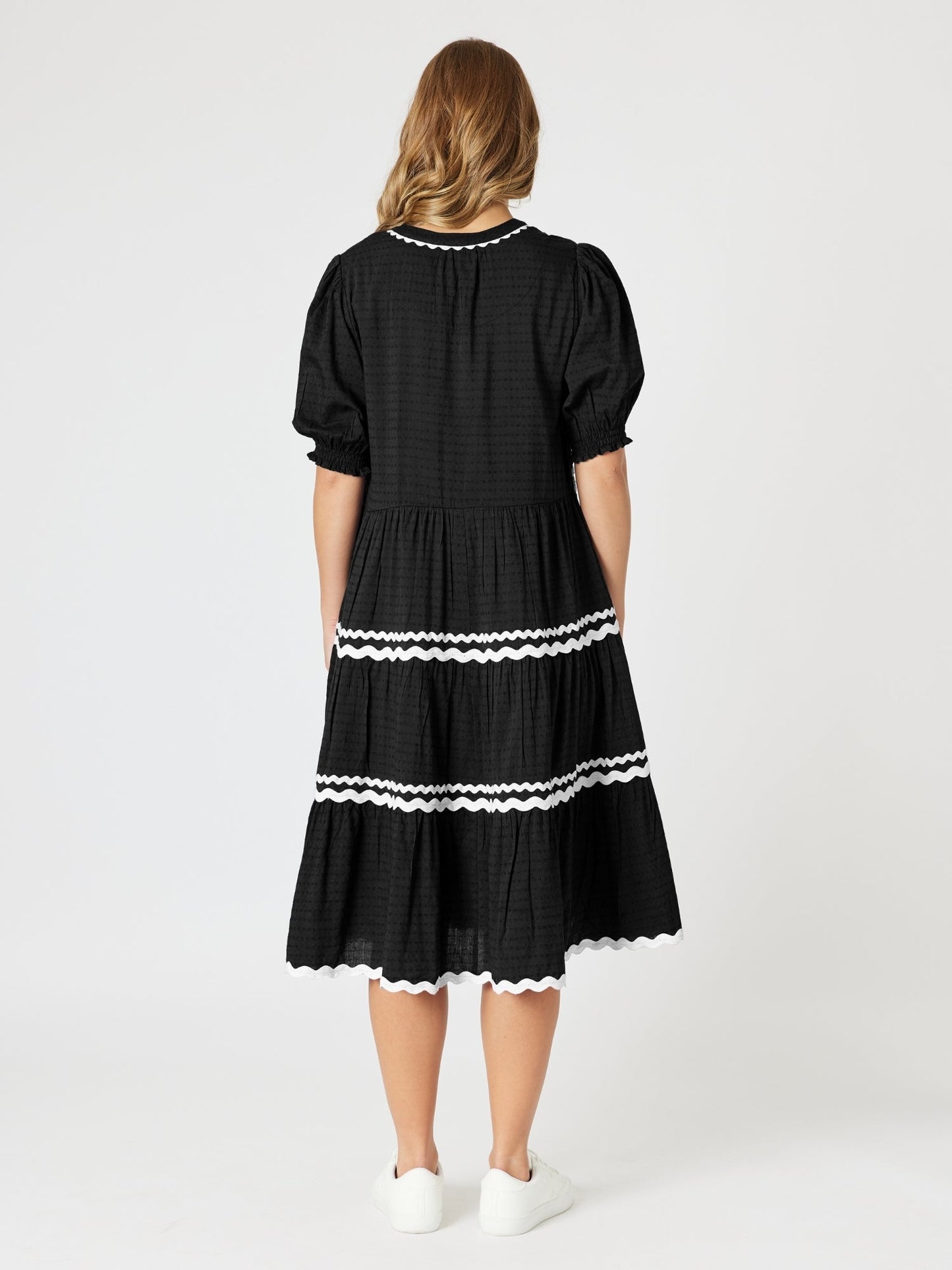 Threadz Ric Rac Black & White Dress
