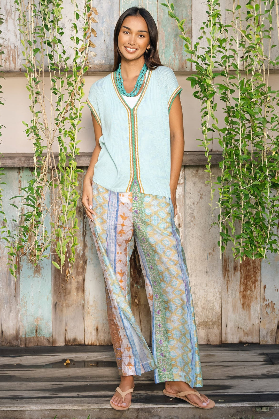 Zaket & Plover Crochet Trim Tank Seamist