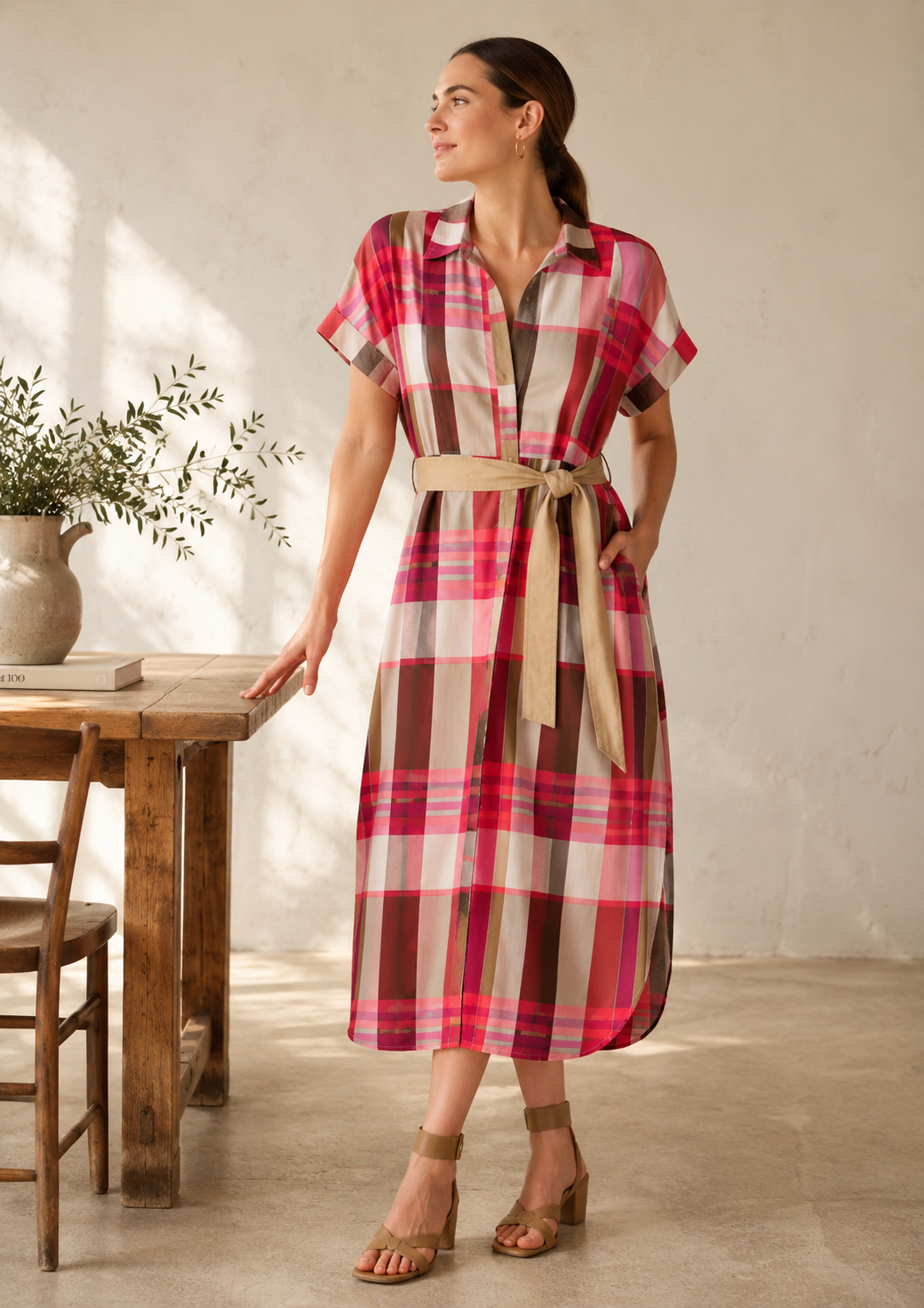 Zaket & Plover Checked Dress