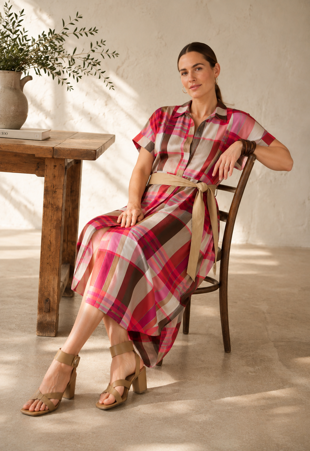 Zaket & Plover Checked Dress
