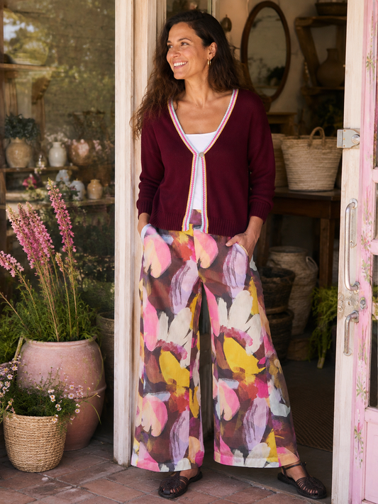 Zaket & Plover Crochet Trim Cardi
