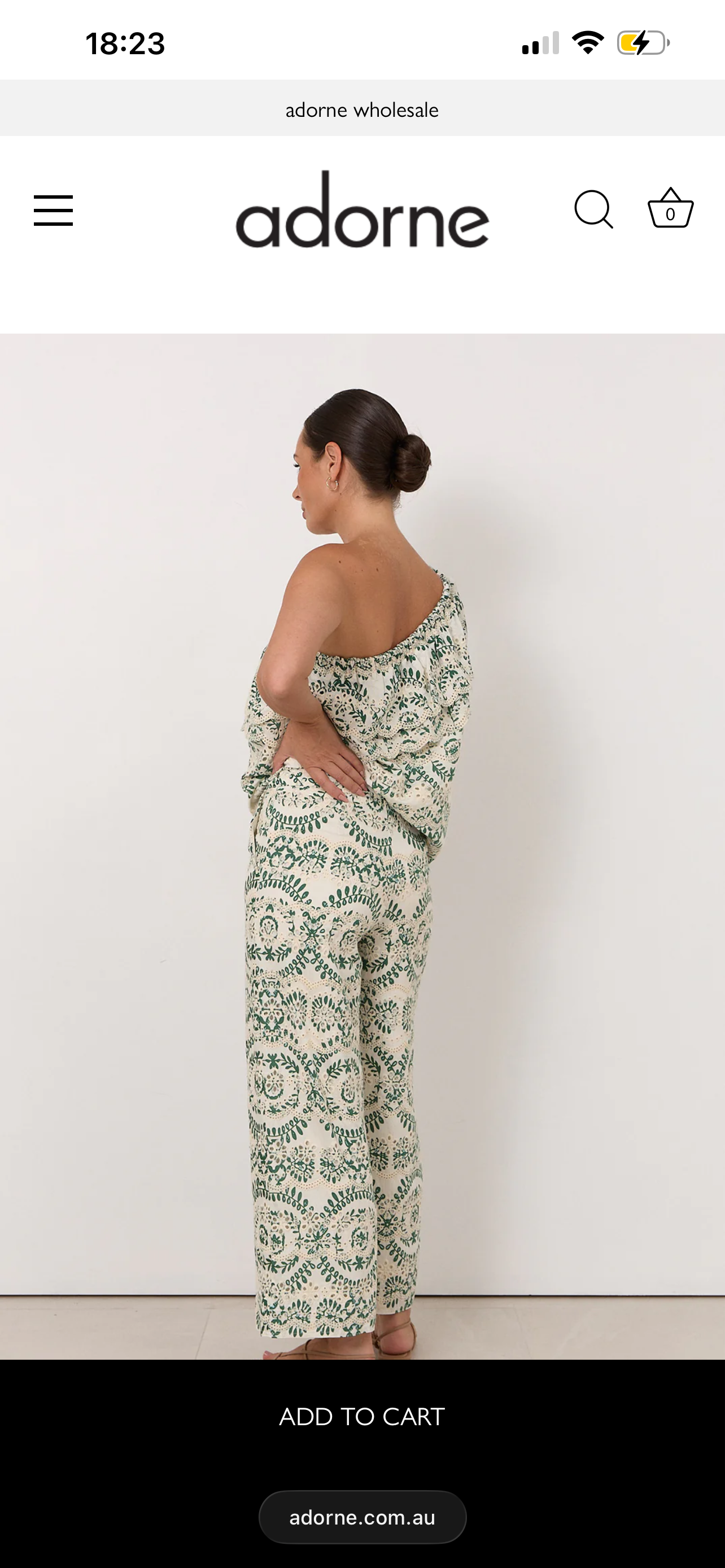 Adorne Agatha Embroidered Crop Pants