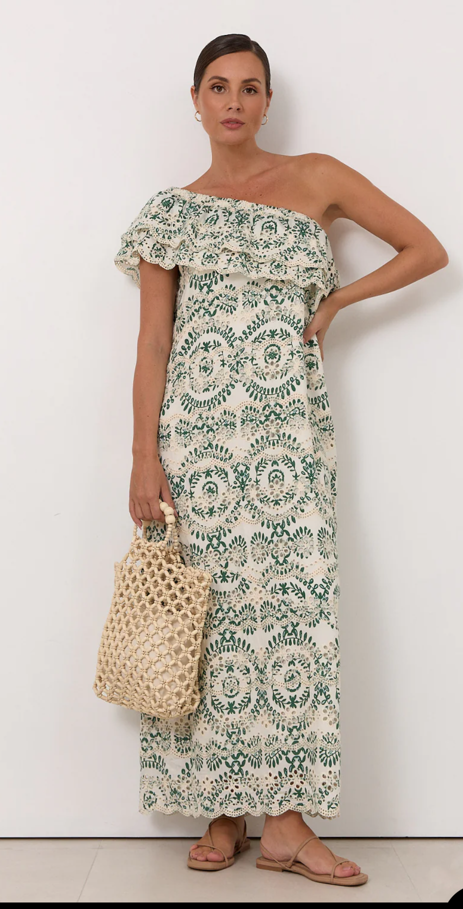 Adorne Pippa One Shoulder Embroidered Dress