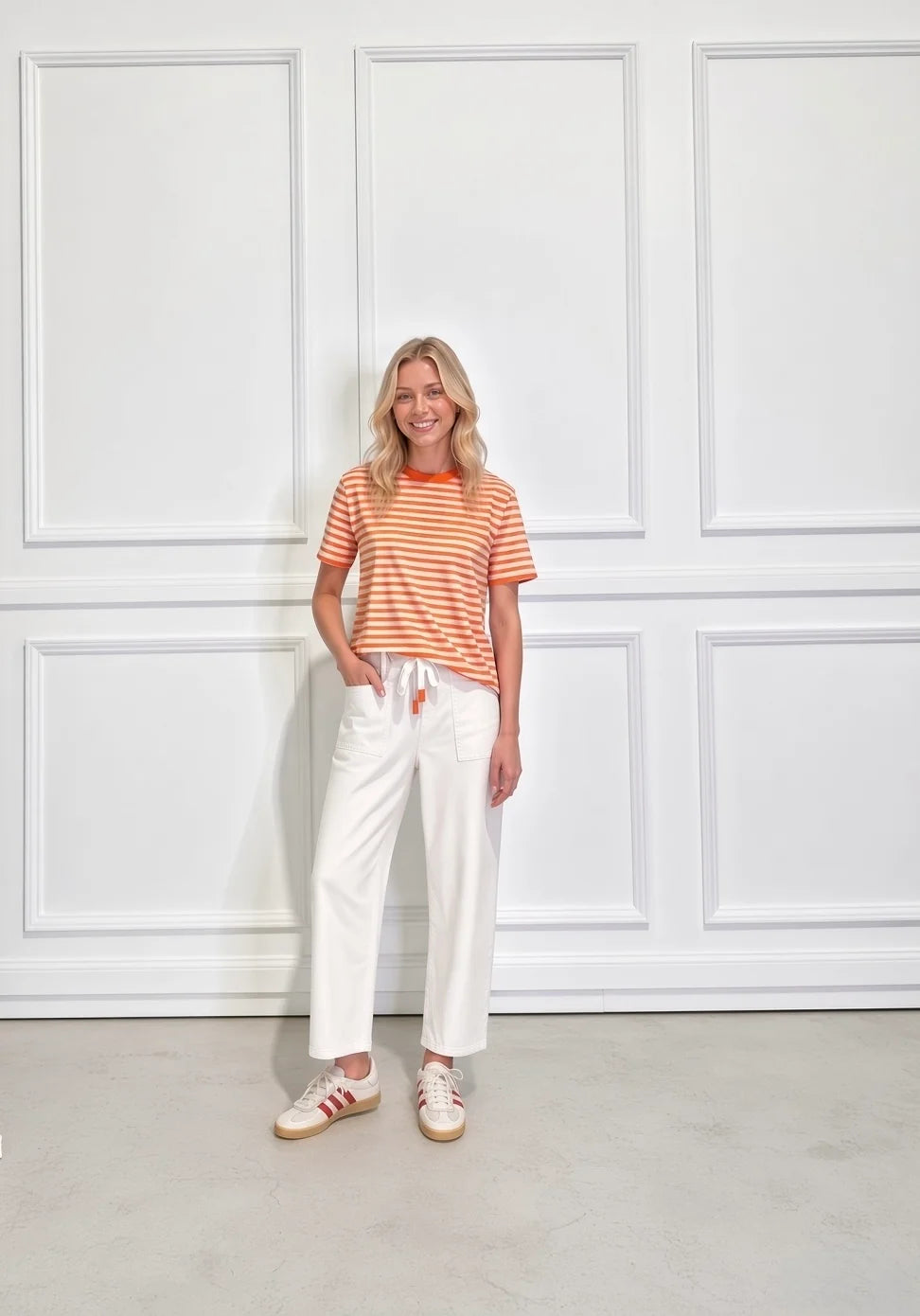 Monaco Denim Carter Barrel Jeans in Sand