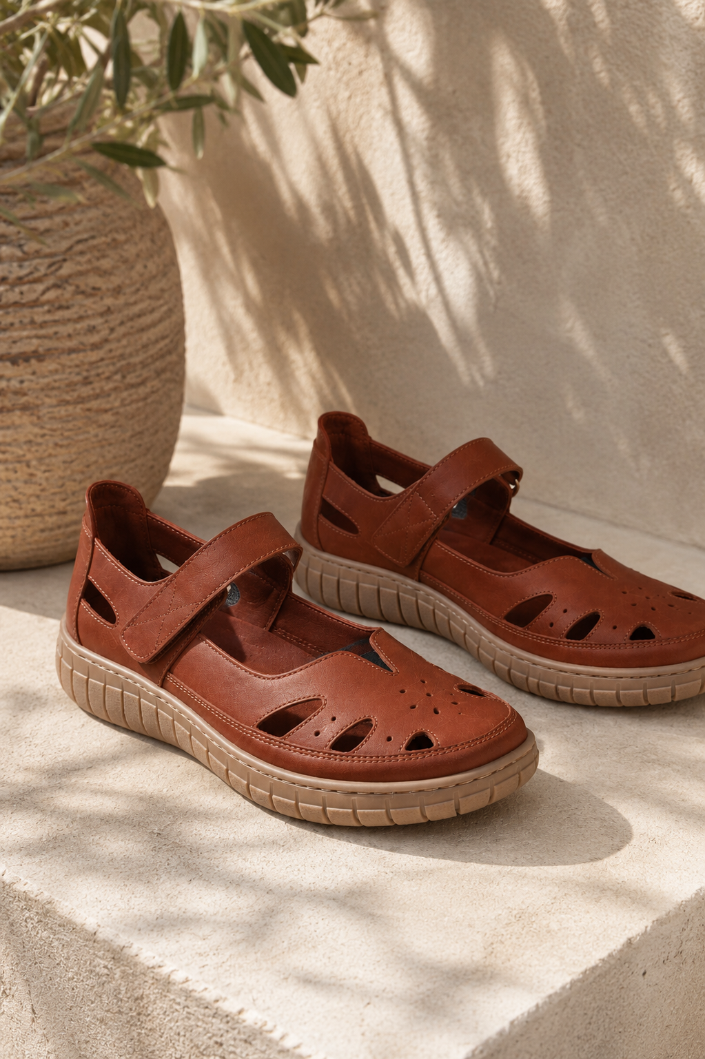Cabello Rise Mary Jane Leather Flats