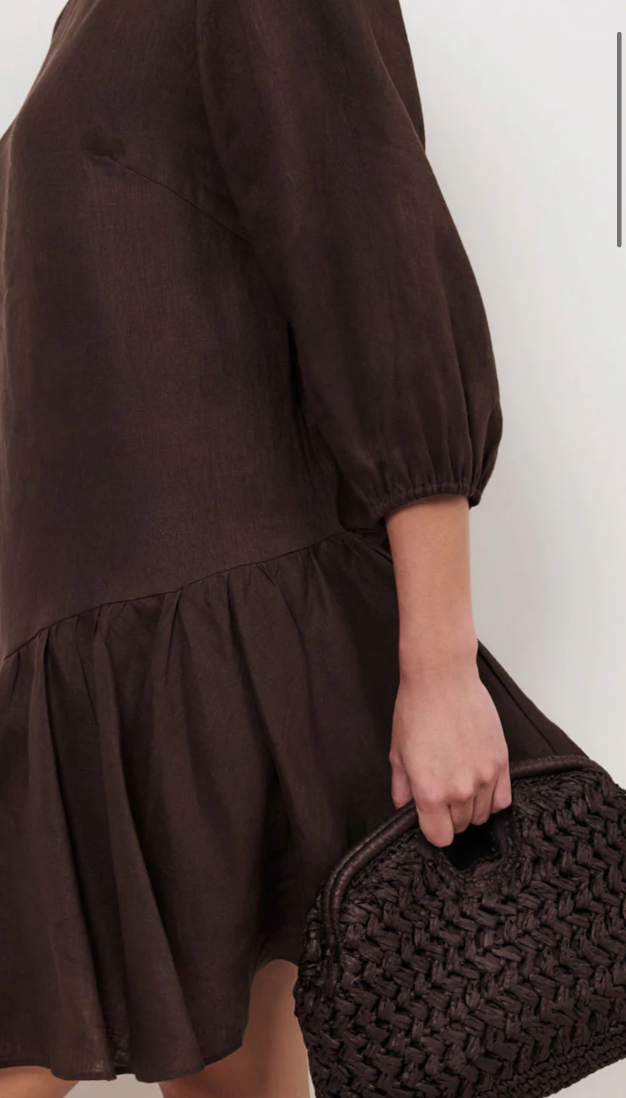 Open Handle Paper Weave Clutch