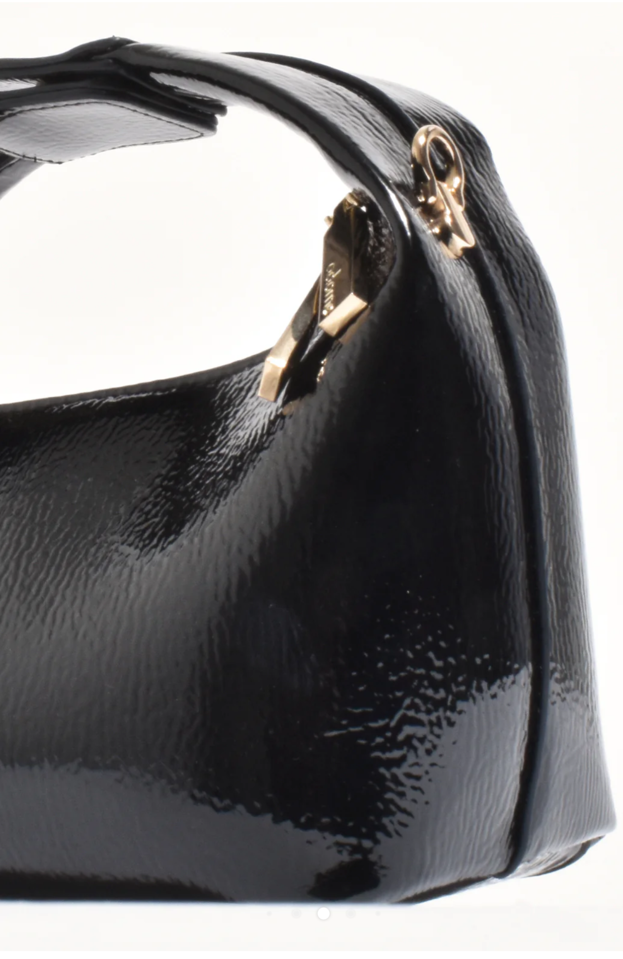 Lia Patent Curved Small Bag