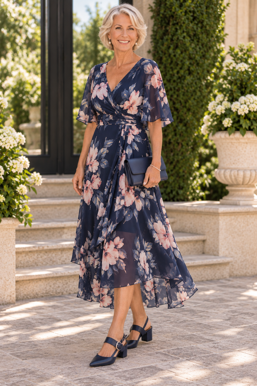Top End Asten Navy Block Heels