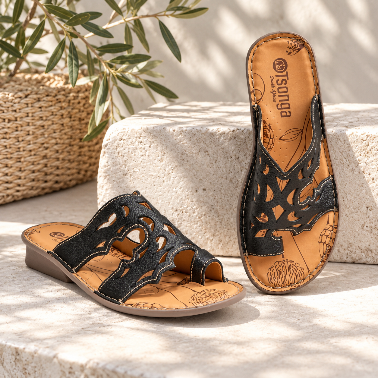Tsonga Isivina Black Cayak Slides