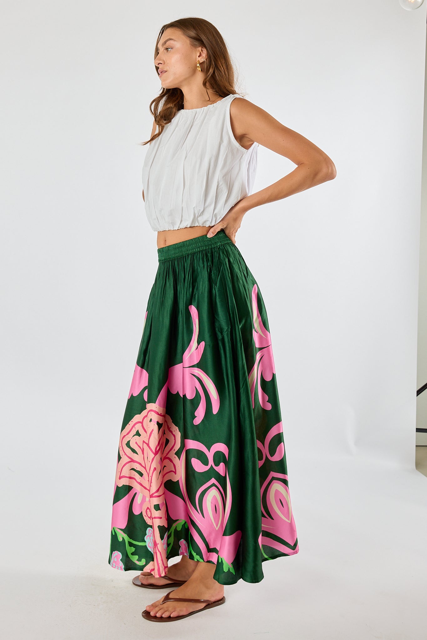 Itami Fontes Olive Skirt