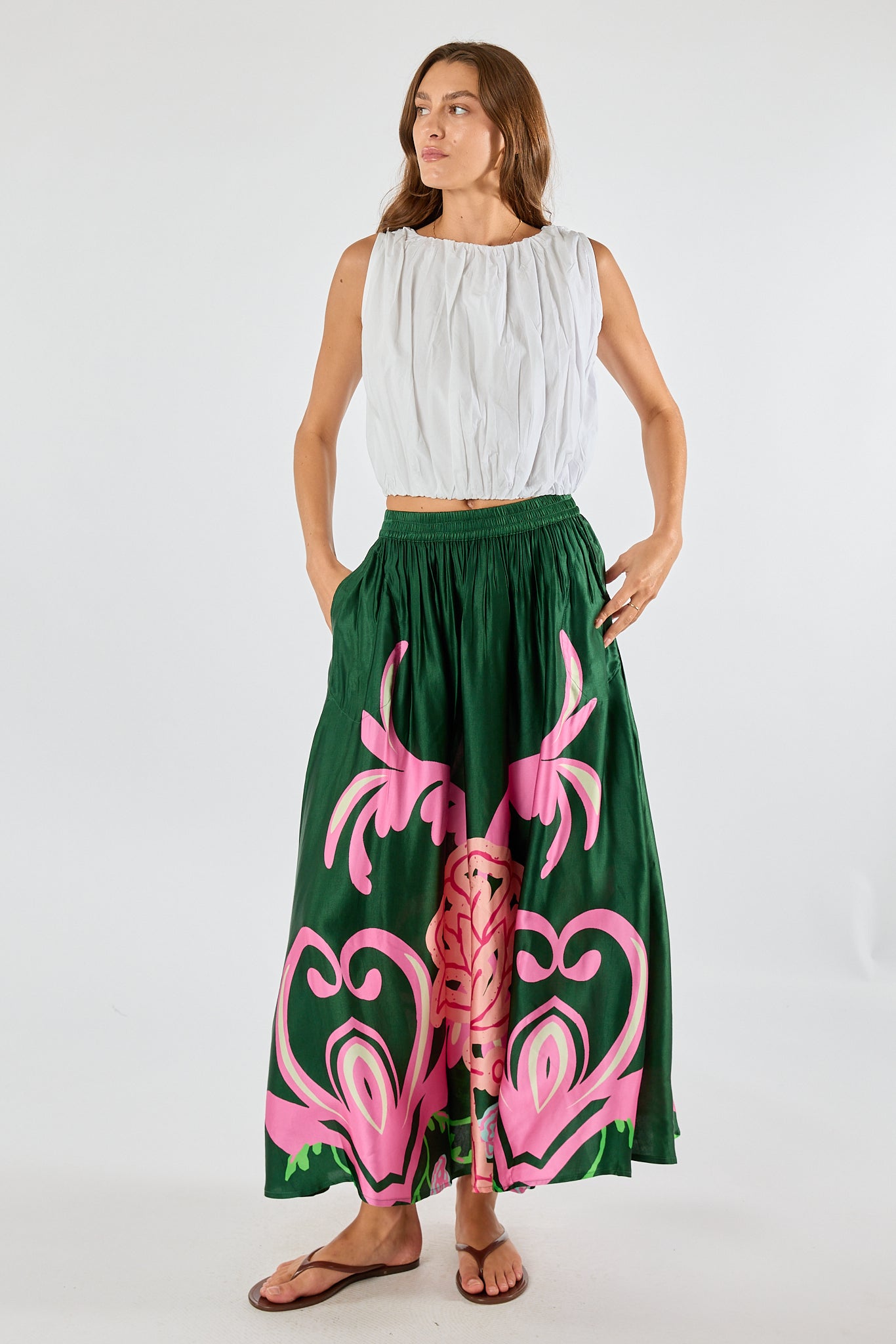 Itami Fontes Olive Skirt