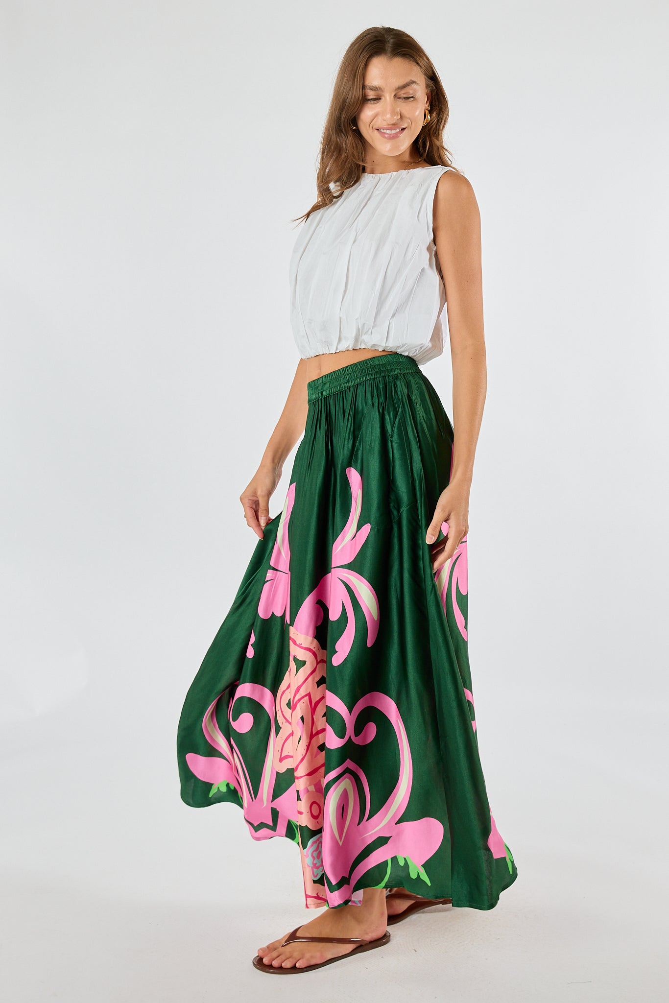 Itami Fontes Olive Skirt