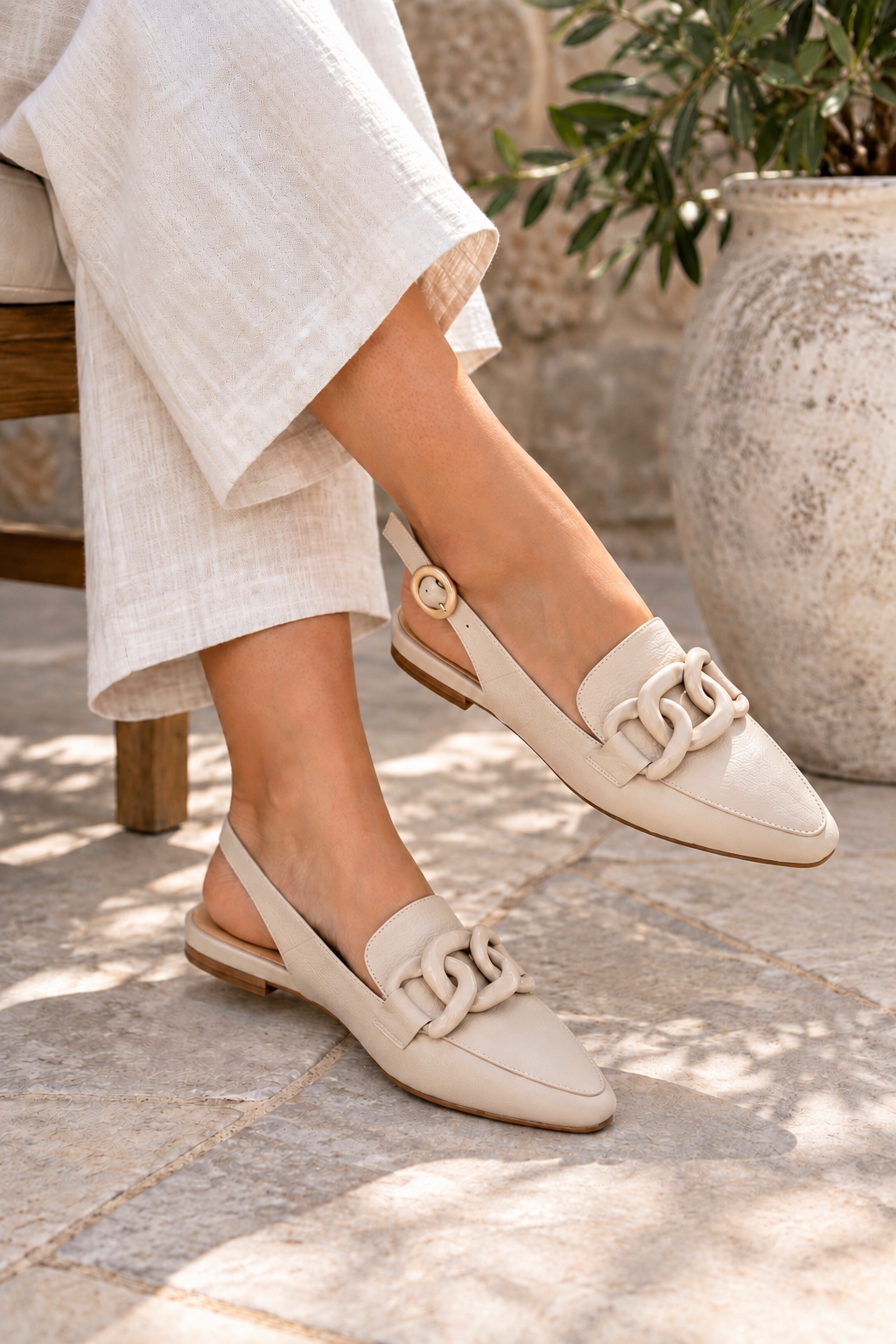 Top End Favilla in Vanilla Slingback Flats