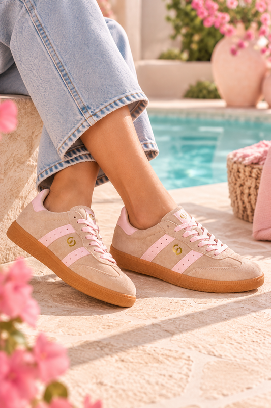 Goodsole 2001 Parallel Tropical Taupe & Pink Sneakers
