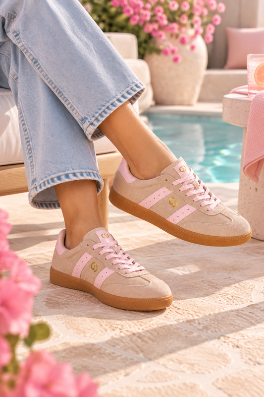 Goodsole 2001 Parallel Tropical Taupe & Pink Sneakers