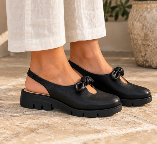 Marco Santini Black Sling Backs