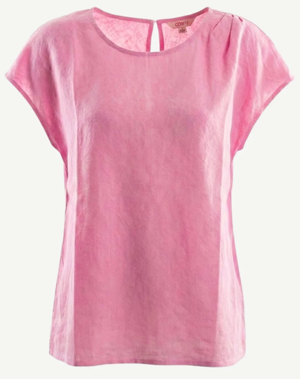 Corfu Sakkura Pleat Detail Linen Top