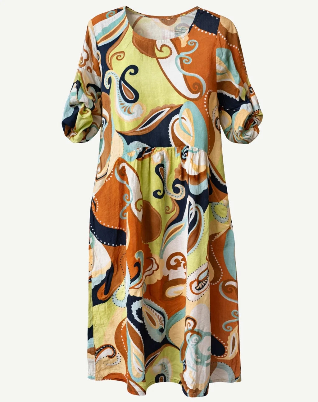 Corfu Swizzle Soft Print Midi Dress